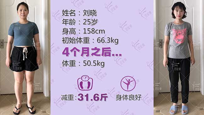 刘晓小仙女在居家瘦成功减重31.6斤